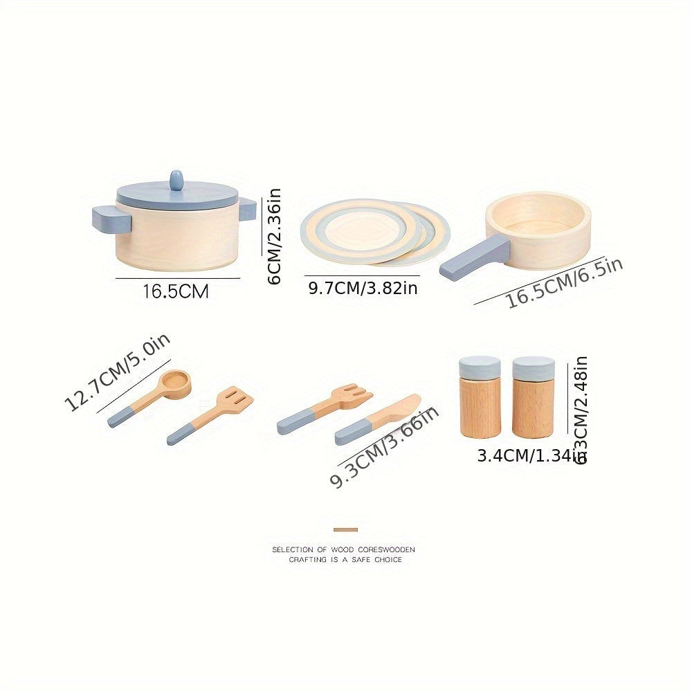 Kids Play Kitchen Set Cookware Toy Set Interactive Cooking Utensils