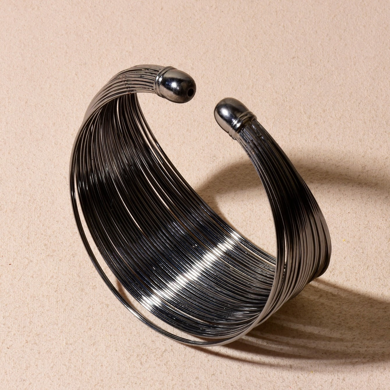 Geometric Layered Bangle Bracelet