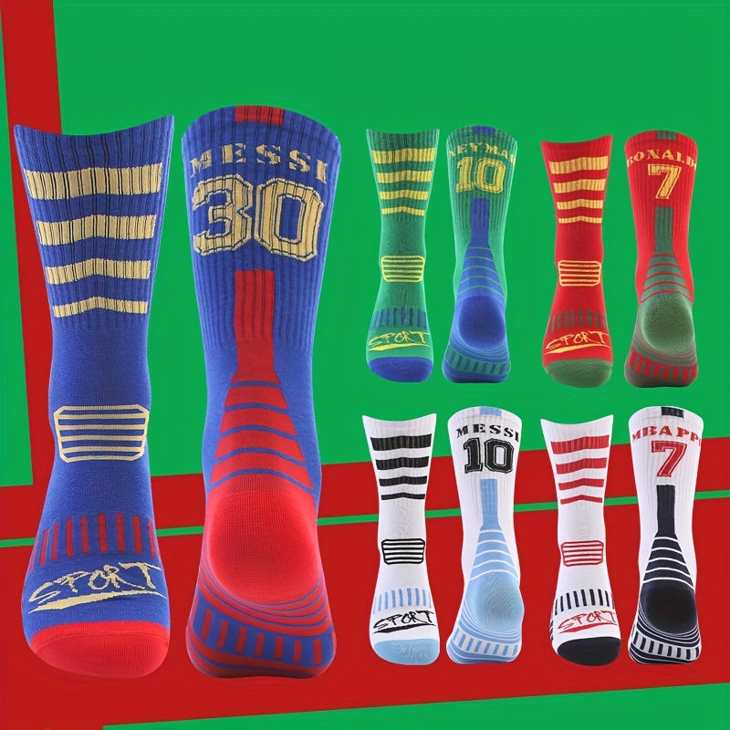 1pair Crew Socks Football Socks Thin Sports Socks Sweat absorbing Wear resistant