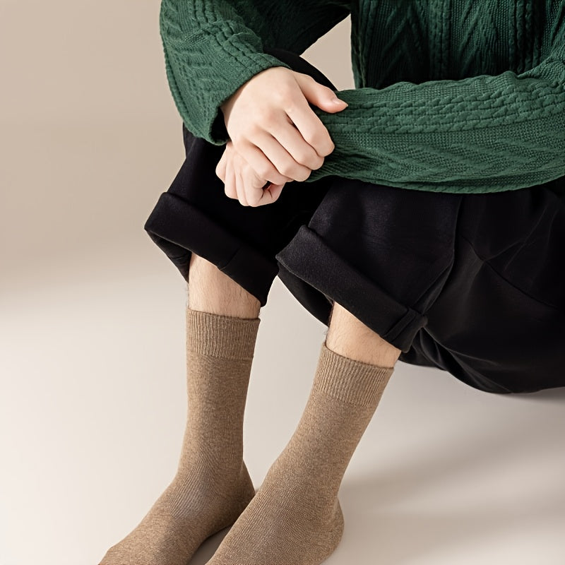 Women's Knit Style Winter Crew Socks - Thick & Warm