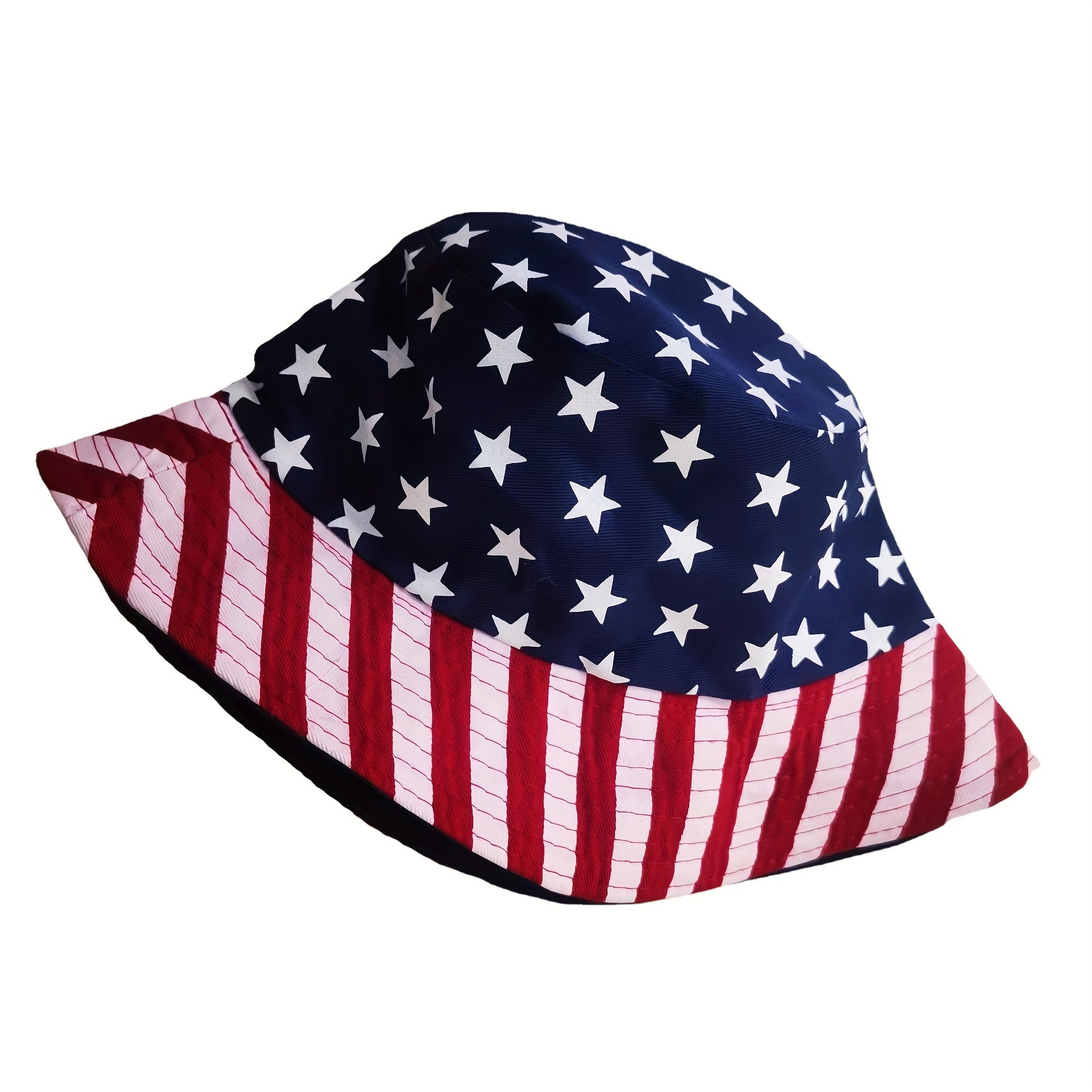 American Flag Print Bucket Hat Reversible Sunshade Fisherman Cap