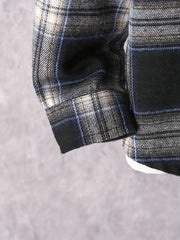 Boy's Plaid Long Sleeve Shirt Casual Slightly Stretch Breathable Button Up Shirt