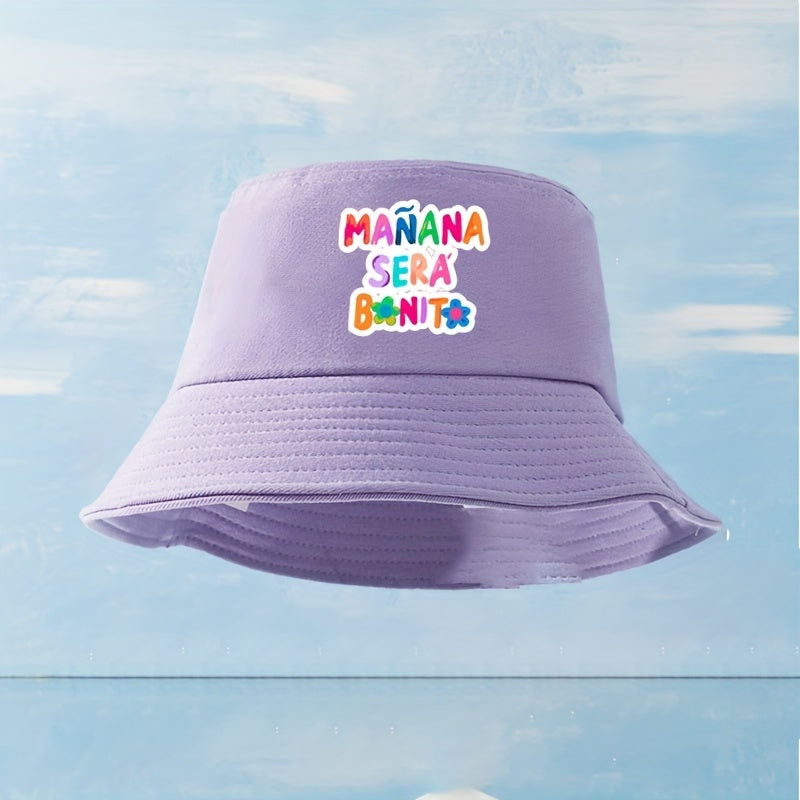 Candy Bucket Hat Letter Print Casual Basin Hat Unisex Lightweight Fisherman Cap