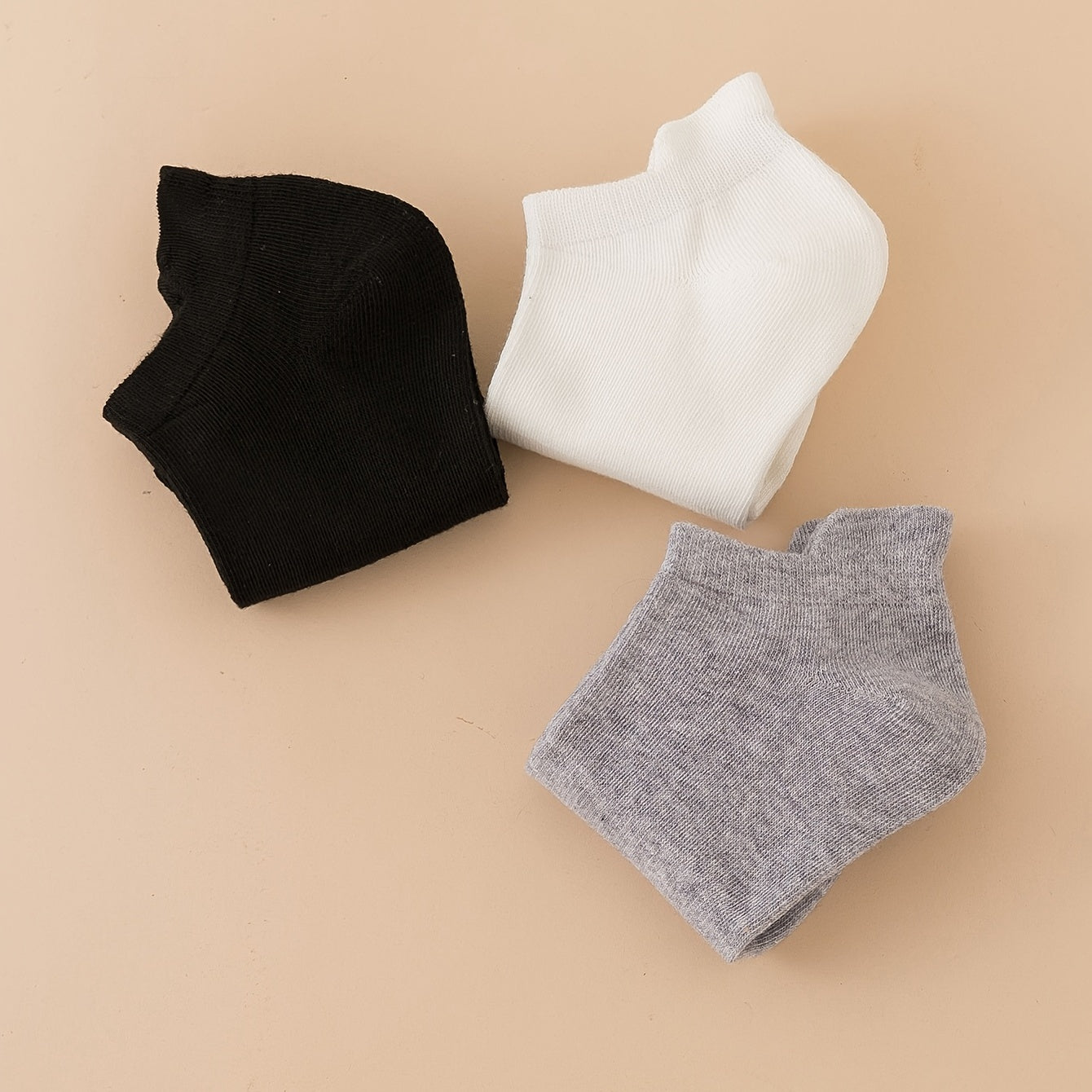 3 Pairs Soft Ankle Socks Lightweight Low Cut Women's Stockings & Hosiery