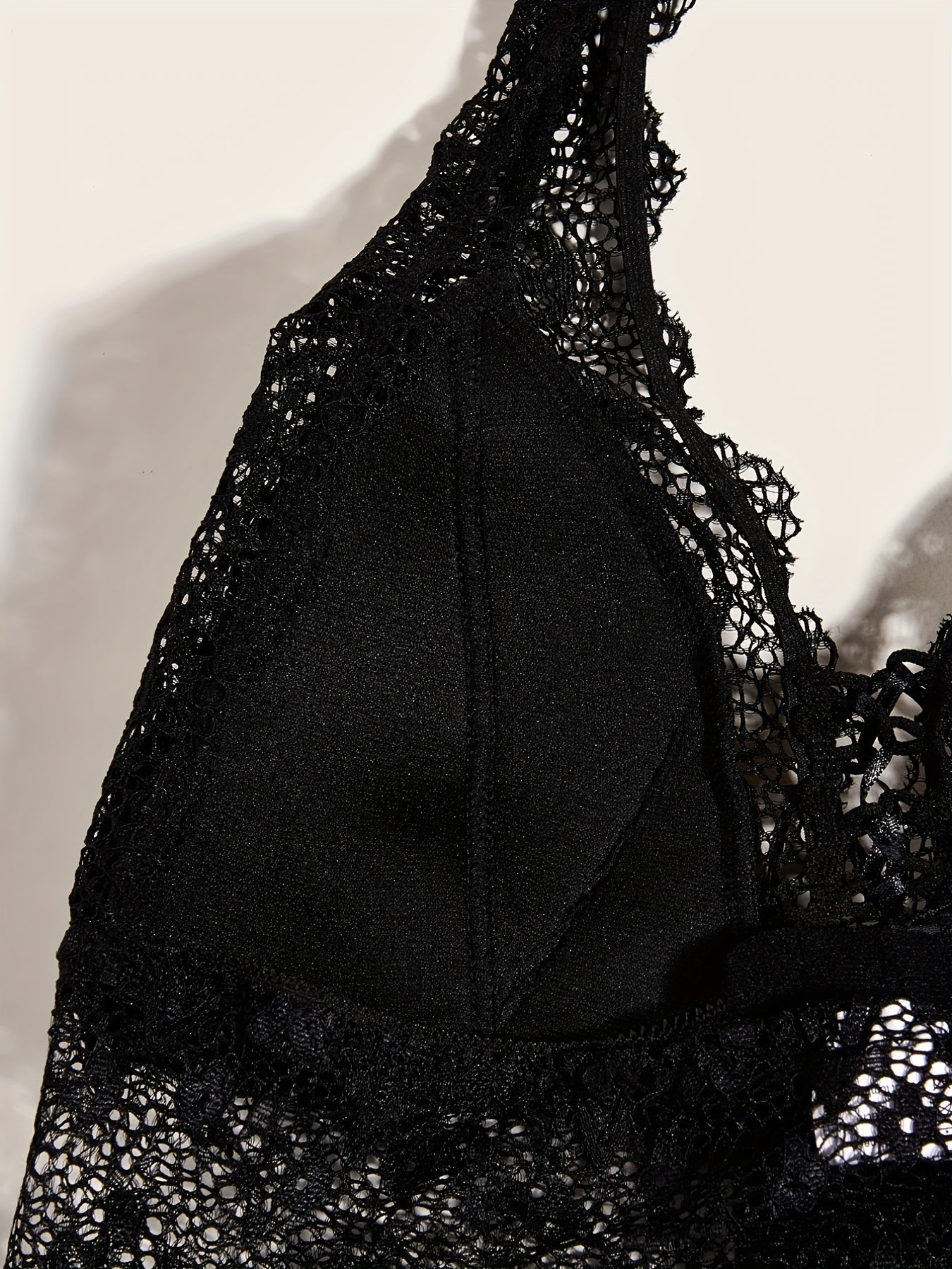 Floral Lace Halter Bra Wireless Lingerie