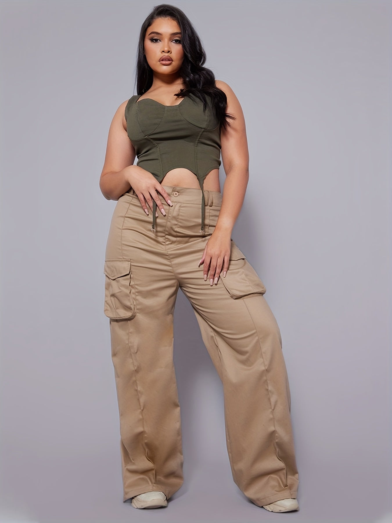  Y2K Cargo Pants - High Rise Loose Cargo Pants