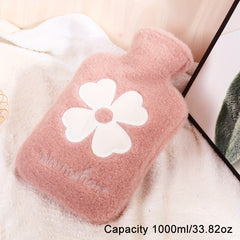 500ml 1000ml Hot Water Bag With Soft Cover Cartoon Hand Warmer