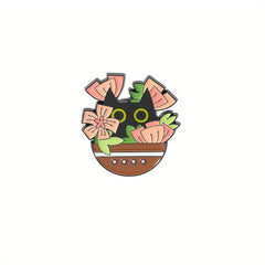 Funny Hiding Cat Enamel Pins Metal Paint Badges For Backpacks Clothing