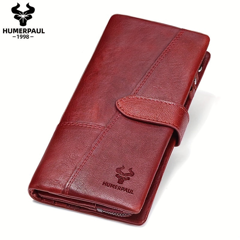 HUMERPAUL Women's Leather Wallet RFID Blocking Clutch