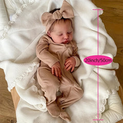 Lifelike 50 3D Painted Texture Sleep Regeneration Doll Soft Fabric Body