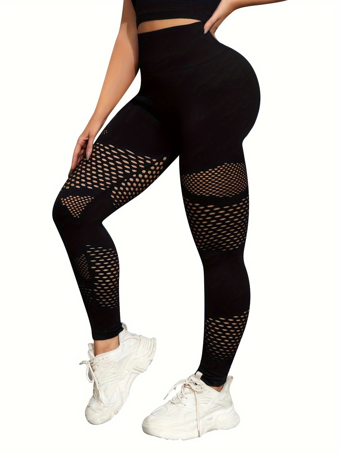 High Waist Ripped Leggings Sports Fitness Yoga Pants