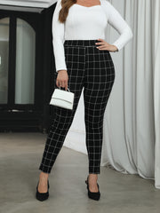  High Rise Skinny Trousers