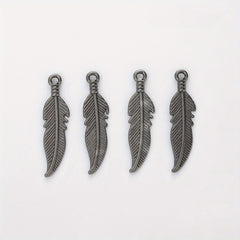 100pcs Feather Pendants DIY Jewelry Making Various Colors