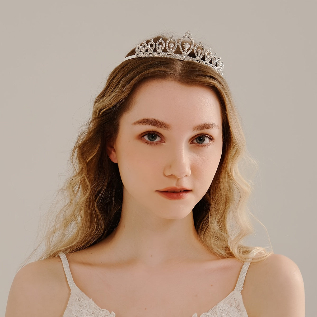 Rhinestone Alloy Crown Tiara Wedding Hairband