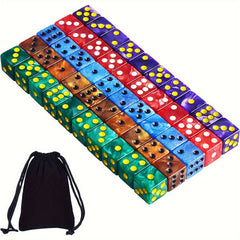 50pcs 16mm Pearl Pattern Square Corner Dice for Game & Collection