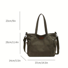 Vintage Crossbody Bag Retro Canvas Shoulder Tote Bag
