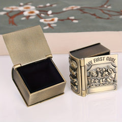 2pcs Golden Baby Teeth Collection Box Classic Children's Fetal Hair Storage