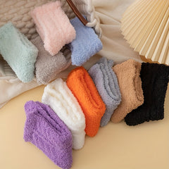10 Pairs Fuzzy Mid Tube Socks Women's Stockings
