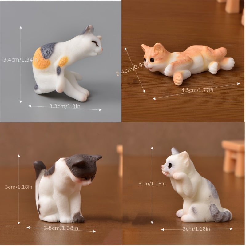 4pc Cartoon Cats Home Decorations Ornaments Funny Housewarming Gift