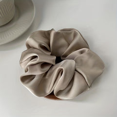 Soft Silk Hair Scrunchies for Women Girls - Solid Color Hair Tie