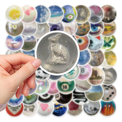 60 Waterproof DIY Stickers for Laptop or Phone Case with Beads