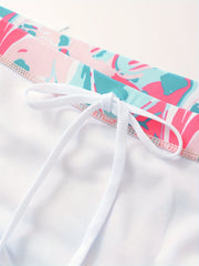 Men's Colorful Pattern Quick Drying Swim Shorts for Beach Pool
