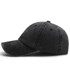 Retro Old Baseball Cap Curved Brim Peaked Hat Adjustable Solid Hat