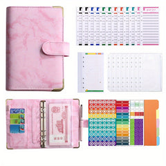 Marble Pattern Corner Protector Magnetic Buckle Notebook
