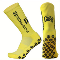 Breathable Anti-Slip Mid Calf Socks Outdoor Sports Football Letter Pattern