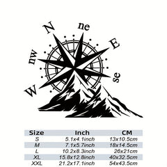 Adventure Sports Compass Car Sticker Vinyl Decal Waterproof