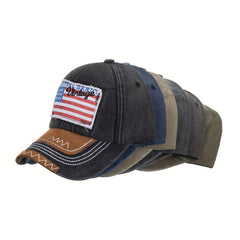 Washed American Flag Baseball Hat Vintage Sun Hat