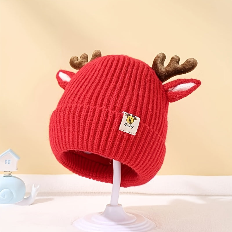 Christmas Antlers Warm Baby Knitted Hat