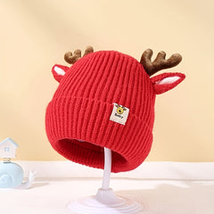 Christmas Antlers Warm Baby Knitted Hat
