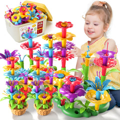 DIY Flower Arrangement Puzzle Toy Set with Storage Box