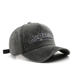 Candy Baseball Cap Washed Distressed Embroidery Cotton Sports Hat