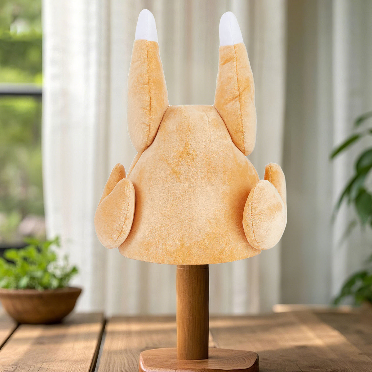 Interactive Turkey Hat w/ Moving Eyes & Flapping Wings Plush Feathers Brown