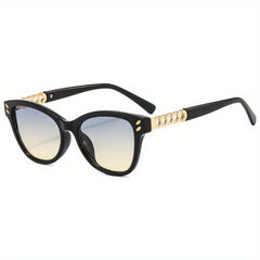 Cat Eye Sunglasses Rivet Decor Gradient Anti Glare UV400