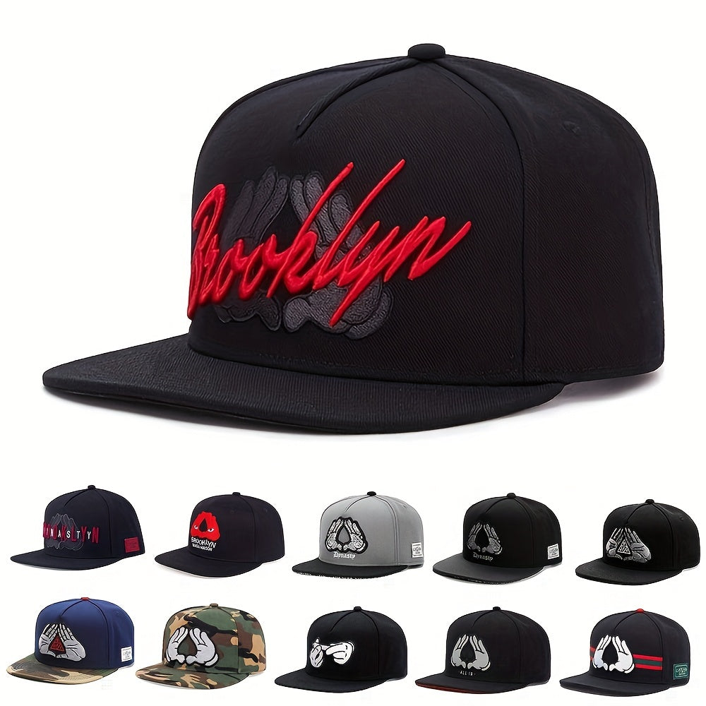 Men's Hip Hop Hat With 2 Hands Embroidery