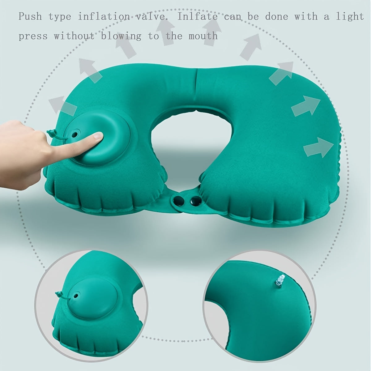 Inflatable Travel Pillow for Neck Support - Perfect for Travel & Office