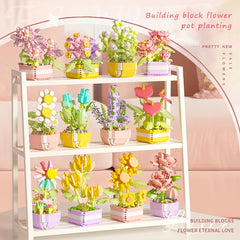 360pcs Celestial Starlight Potted Building Blocks Flower Assembled Toy