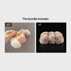 Fluffy Plush Hair Claw Clip Winter Hair Barrettes for Girls Woman