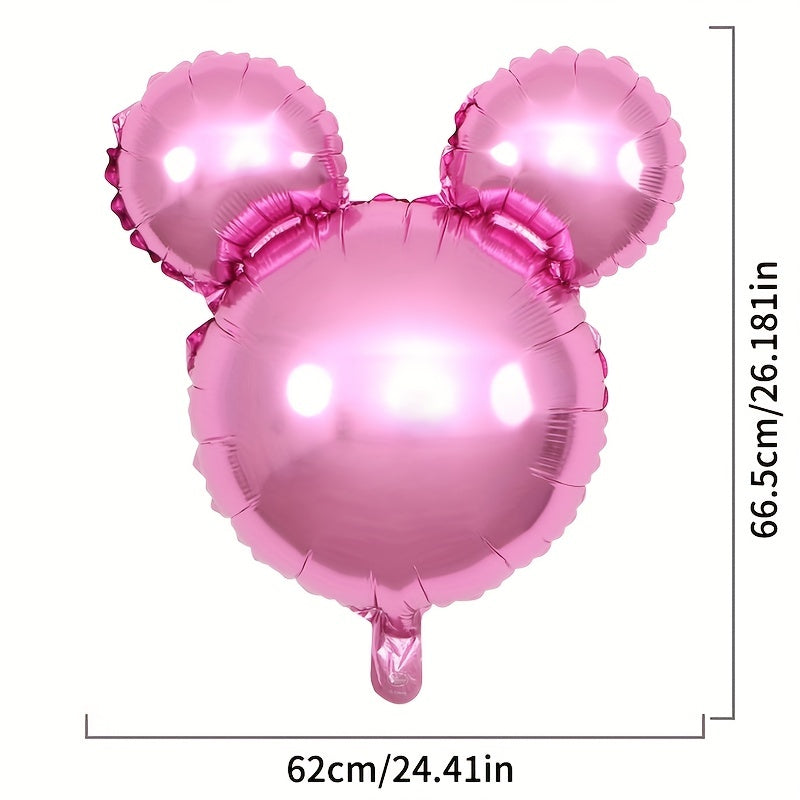2pcs Bear Head Foil Balloons Party Decoration Children's Birthday