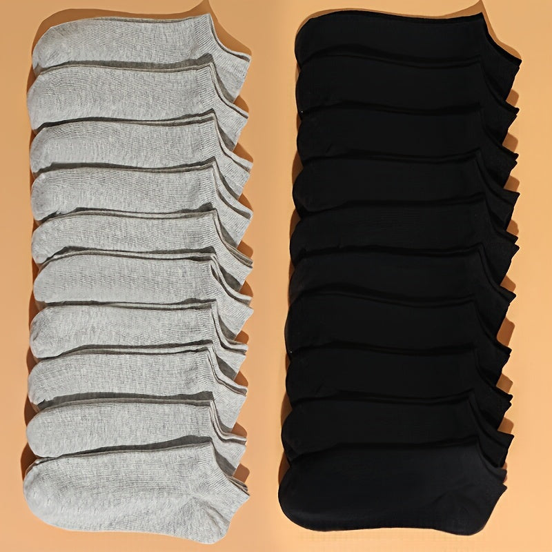 30 Pairs Women's Low Cut Ankle Socks Soft & Lightweight Solid Stockings