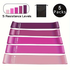5pcs Elastic Hip Training Rope for Body Shaping Stretching Yoga