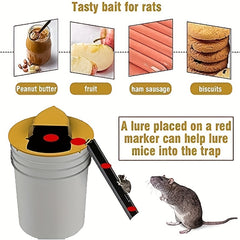 Humane Auto Reset Mouse Trap Bucket Lid Indoor Outdoor Garage Patio