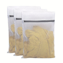Mesh Zipper Laundry Bag Foldable Washing Pouch Durable Organizer