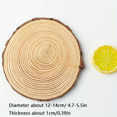 4pcs Natural Wooden Slices Round Wood Circles Tree Slices for DIY Crafts