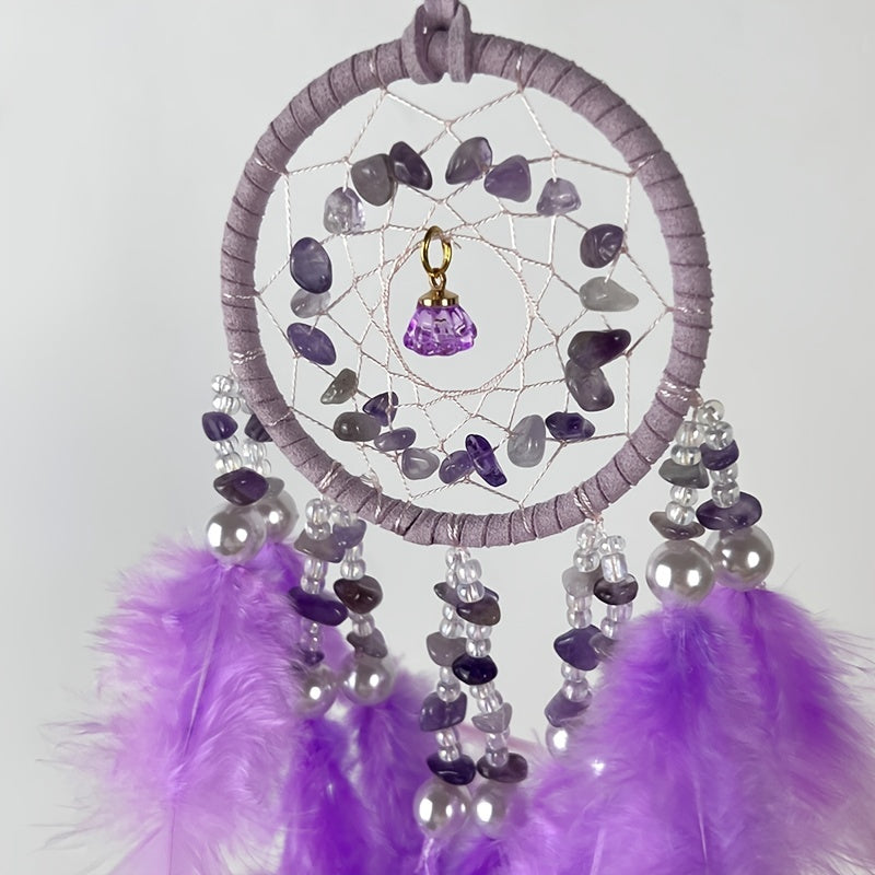 Feather Dream Catcher Mesh Wind Chime Car Pendant