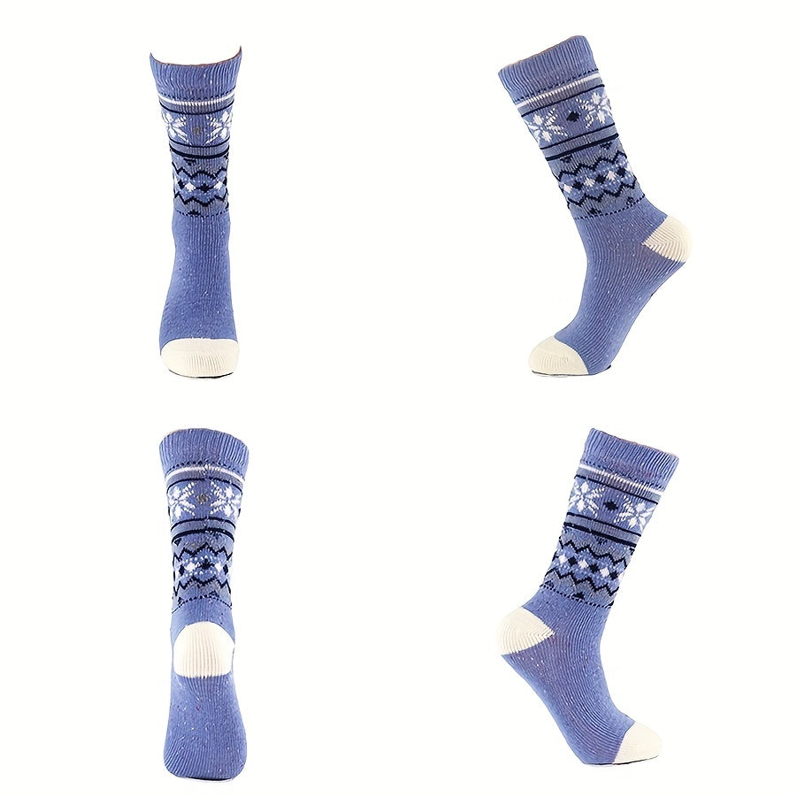 Geometric Pattern Mid Tube Socks Soft Women's Stockings