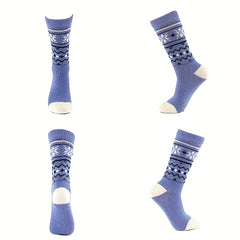 Geometric Pattern Mid Tube Socks Soft Women's Stockings
